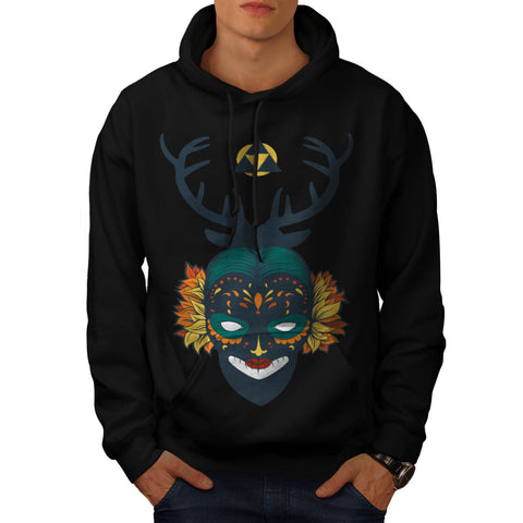Deer Antler Mask Mens Hoodie