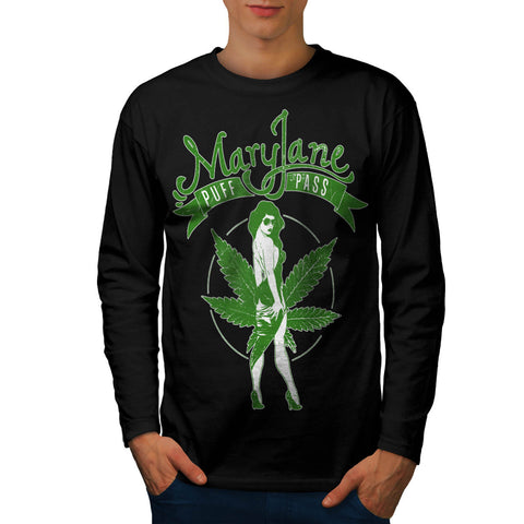 Weed Puff Pass Dope Mens Long Sleeve T-Shirt