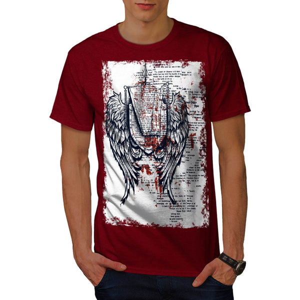 Medieval Angel Wings Mens T-Shirt