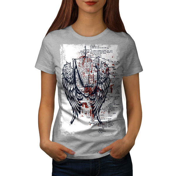 Medieval Angel Wings Womens T-Shirt