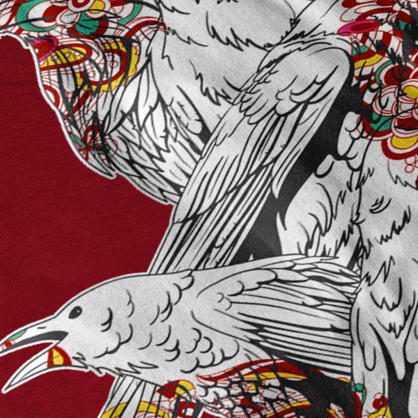 Crazy Crow Bird Life Mens T-Shirt