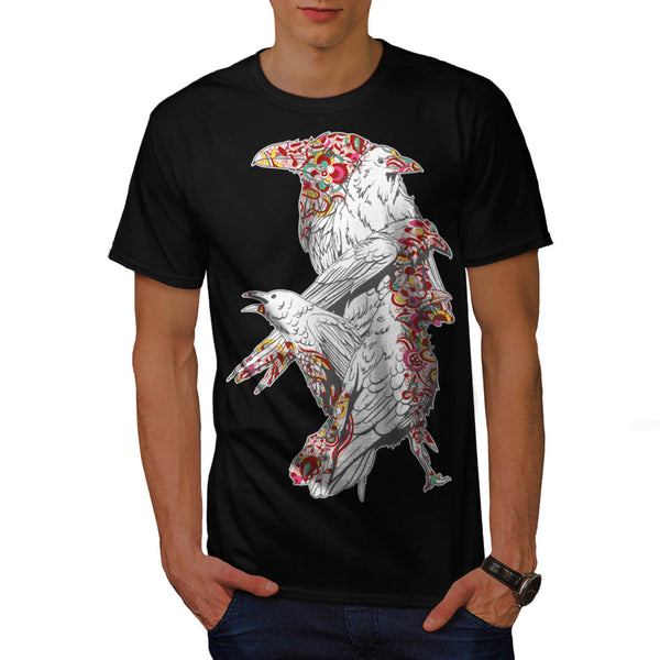 Crazy Crow Bird Life Mens T-Shirt