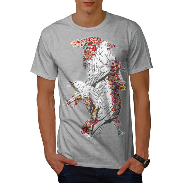 Crazy Crow Bird Life Mens T-Shirt