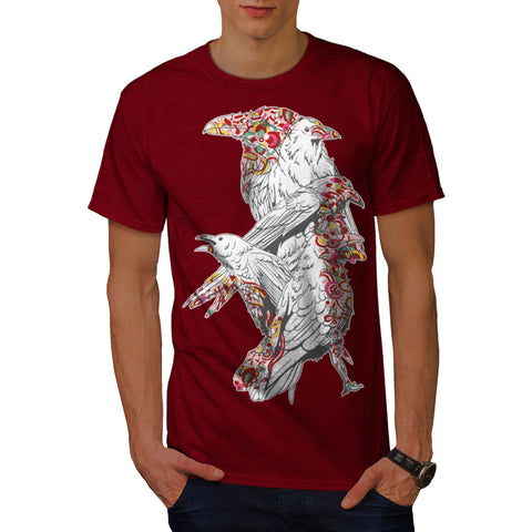 Crazy Crow Bird Life Mens T-Shirt