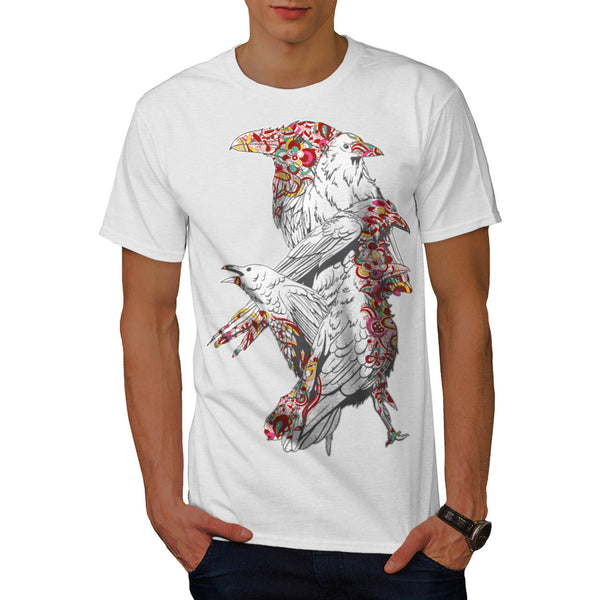 Crazy Crow Bird Life Mens T-Shirt