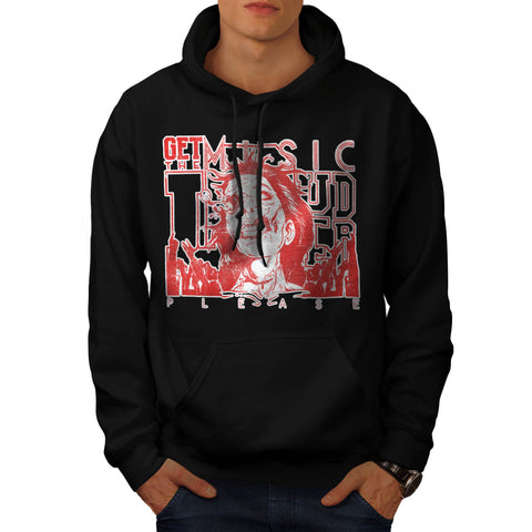 Music DJ Zombie Rave Mens Hoodie