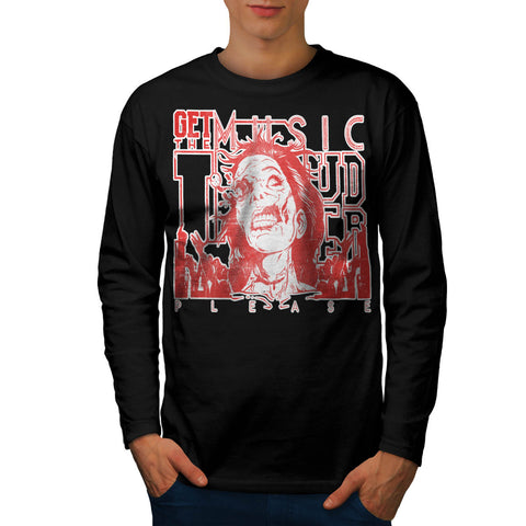 Music DJ Zombie Rave Mens Long Sleeve T-Shirt