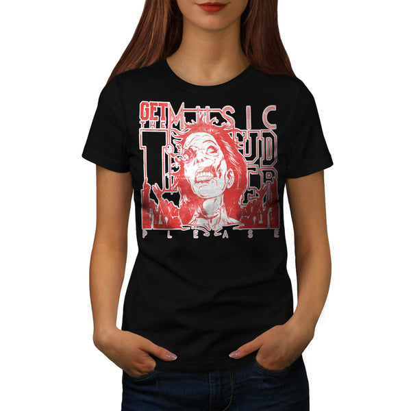 Music DJ Zombie Rave Womens T-Shirt