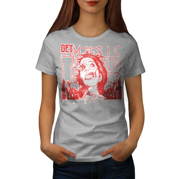 Music DJ Zombie Rave Womens T-Shirt