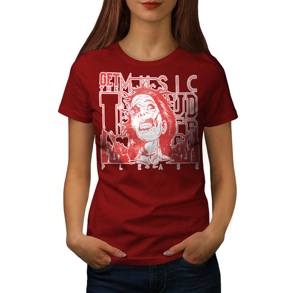 Music DJ Zombie Rave Womens T-Shirt