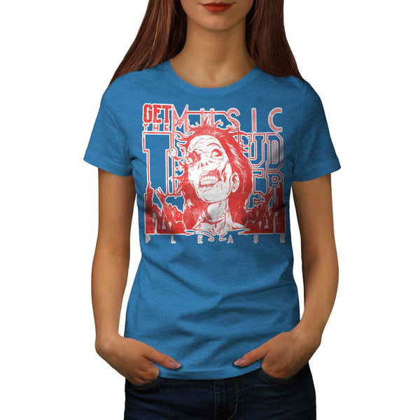 Music DJ Zombie Rave Womens T-Shirt