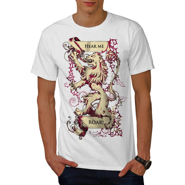 Hear Me Roar Lion Mens T-Shirt