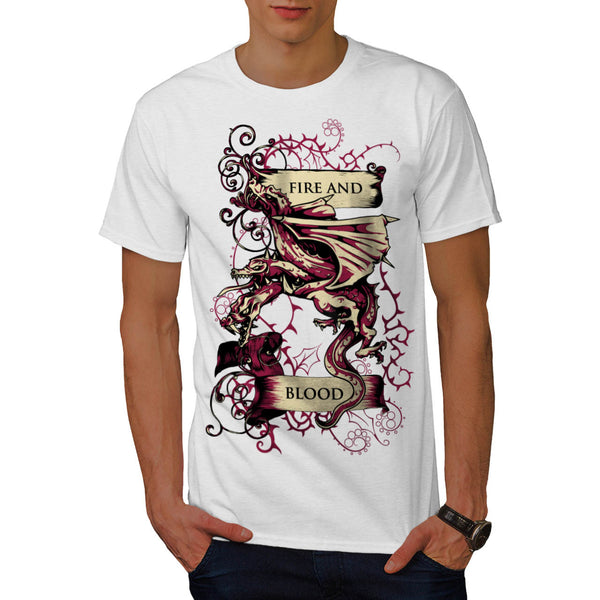 Fire & Blood Dragon Mens T-Shirt