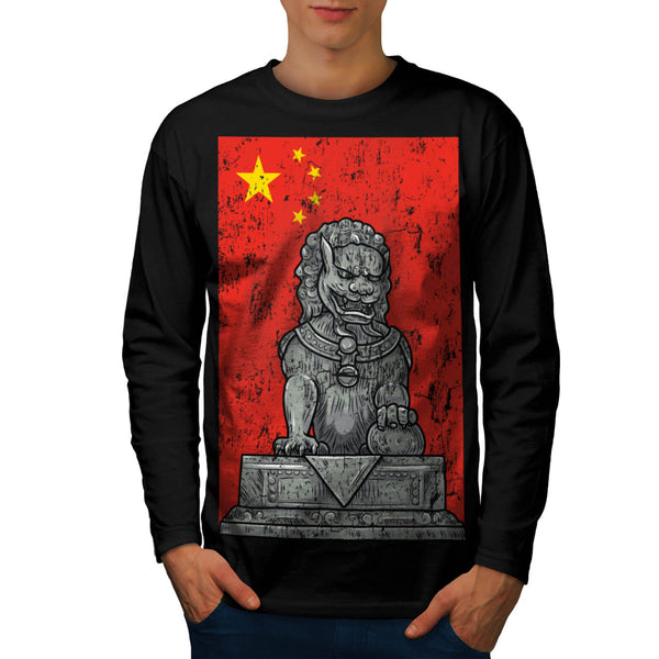 China Traditional Mens Long Sleeve T-Shirt