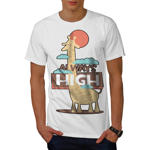 Giraffe Always High Mens T-Shirt