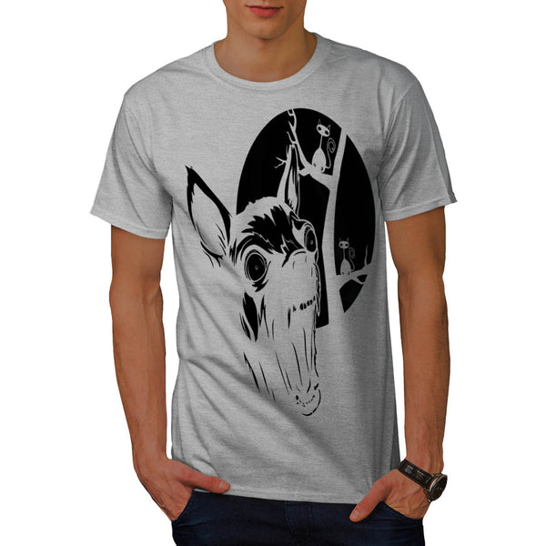 Moon Light Hyena Cry Mens T-Shirt