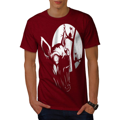 Moon Light Hyena Cry Mens T-Shirt