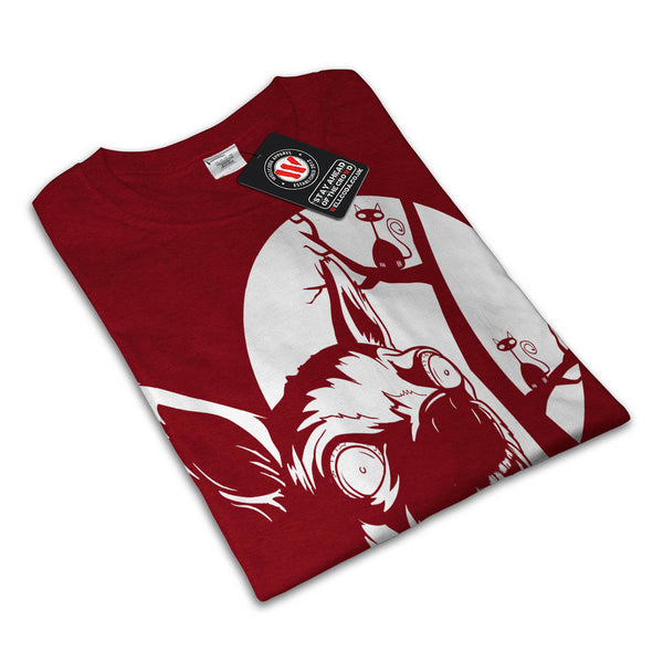 Moon Light Hyena Cry Mens T-Shirt