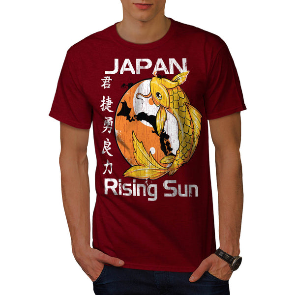 Rising Sun Japan Koi Mens T-Shirt