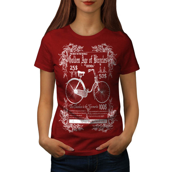 Golden Age Of Bikes Womens T-Shirt