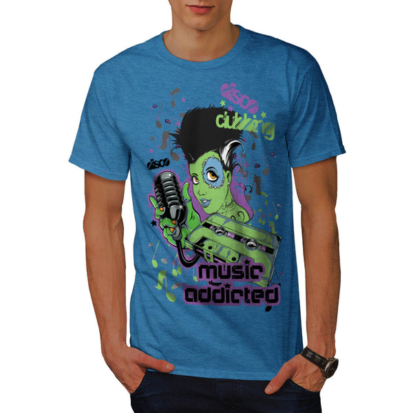 Music Addicted Ghost Mens T-Shirt