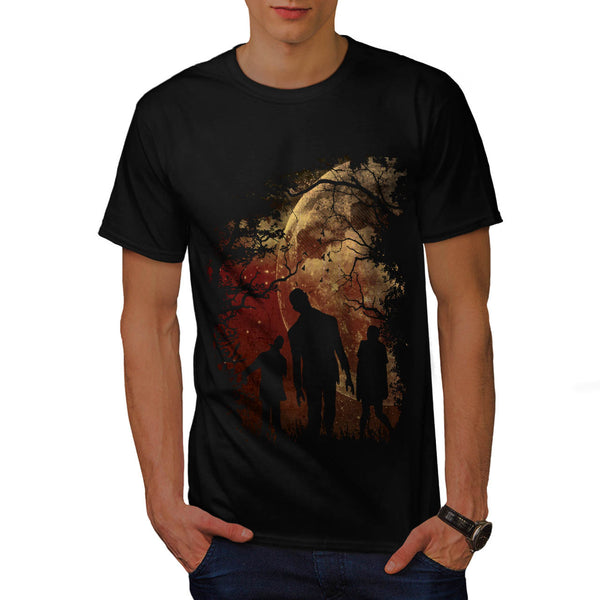 Moon Light Zombie Mens T-Shirt