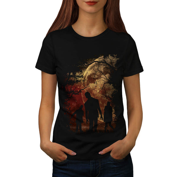 Moon Light Zombie Womens T-Shirt