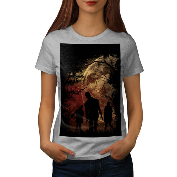 Moon Light Zombie Womens T-Shirt