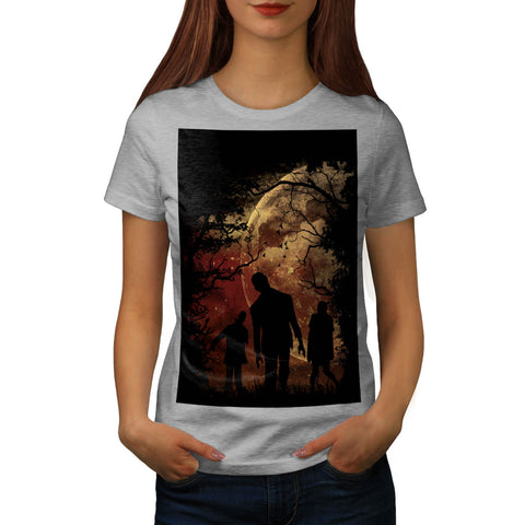 Moon Light Zombie Womens T-Shirt