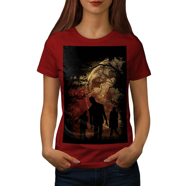 Moon Light Zombie Womens T-Shirt