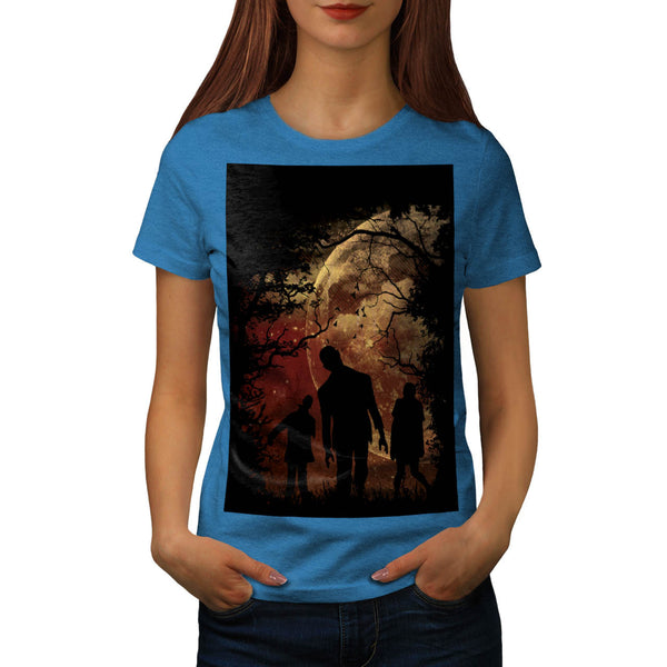 Moon Light Zombie Womens T-Shirt