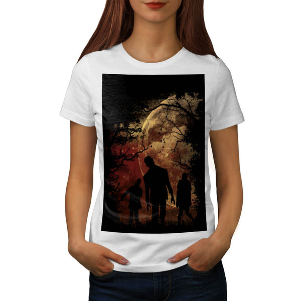 Moon Light Zombie Womens T-Shirt
