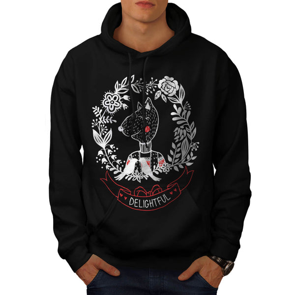 Delightful Cat Shape Mens Hoodie