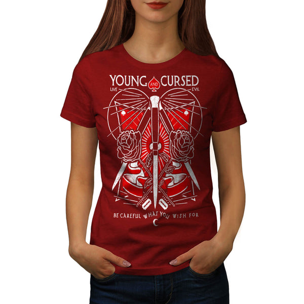 Young And Cursed USA Womens T-Shirt