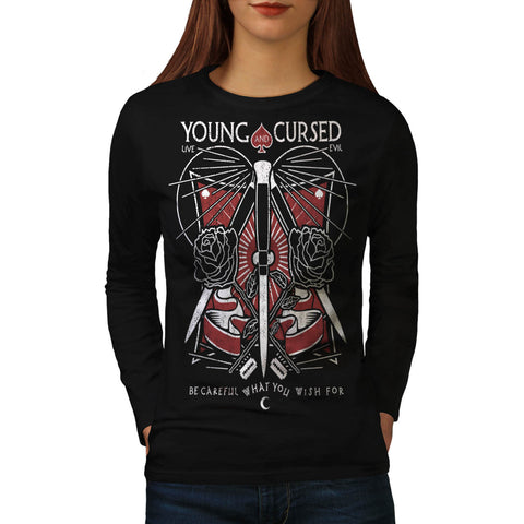 Young And Cursed USA Womens Long Sleeve T-Shirt
