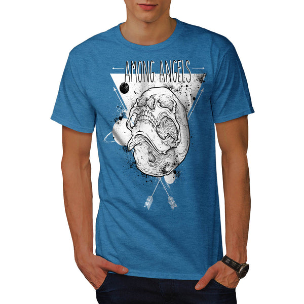 Among Angel Skull Mens T-Shirt