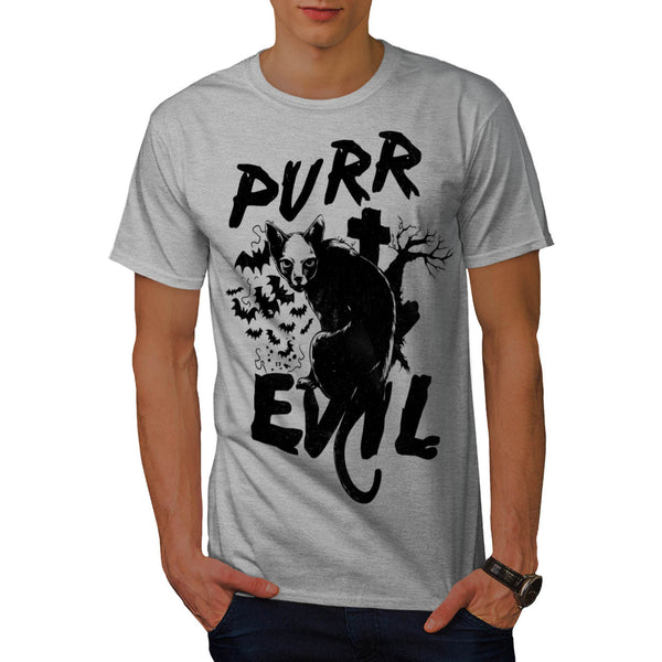 Pure Evil Purr Cat Mens T-Shirt