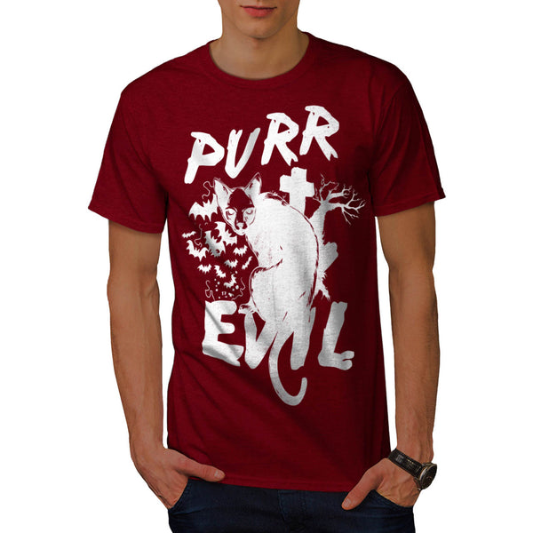 Pure Evil Purr Cat Mens T-Shirt