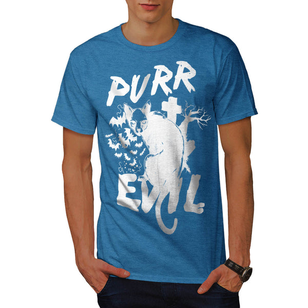 Pure Evil Purr Cat Mens T-Shirt