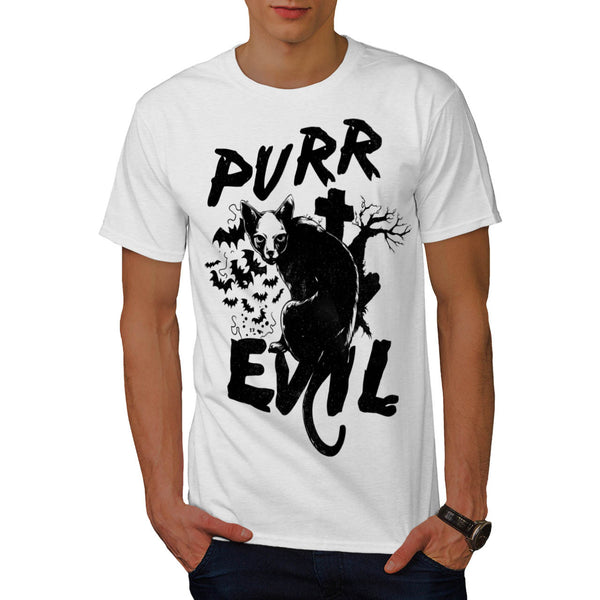 Pure Evil Purr Cat Mens T-Shirt