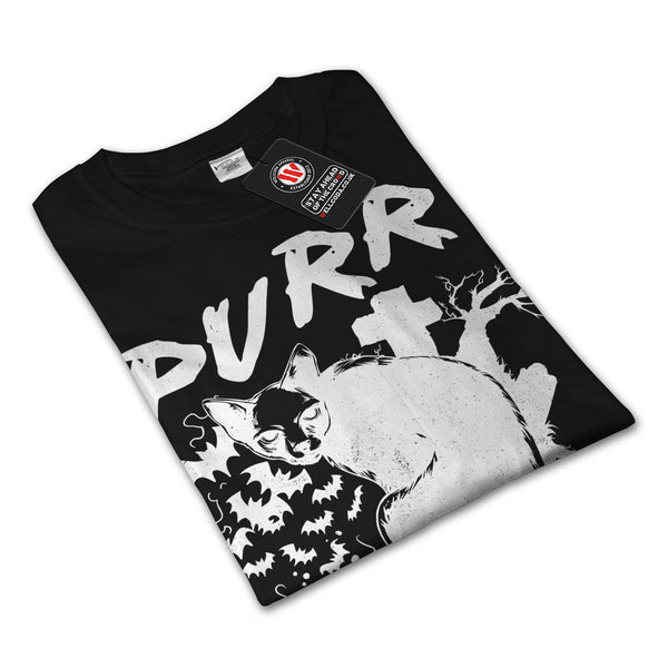 Pure Evil Purr Cat Mens Long Sleeve T-Shirt