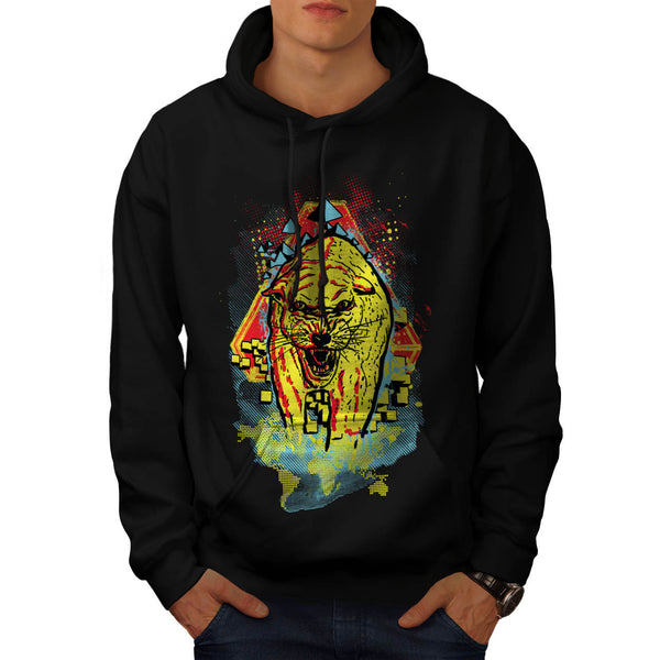 Jungle Cat Leopard Mens Hoodie