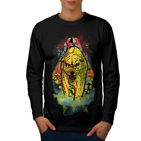 Jungle Cat Leopard Mens Long Sleeve T-Shirt