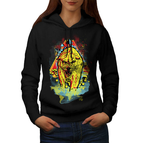 Jungle Cat Leopard Womens Hoodie
