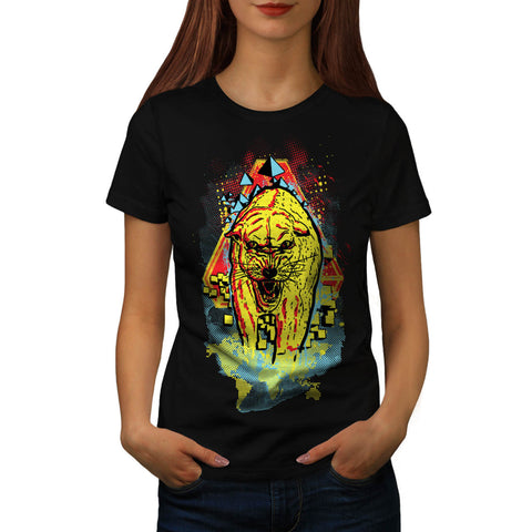 Jungle Cat Leopard Womens T-Shirt