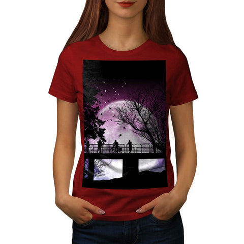 Amazing Moon Light Womens T-Shirt
