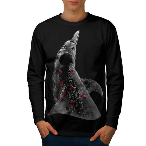 Underwater Dolphin Mens Long Sleeve T-Shirt