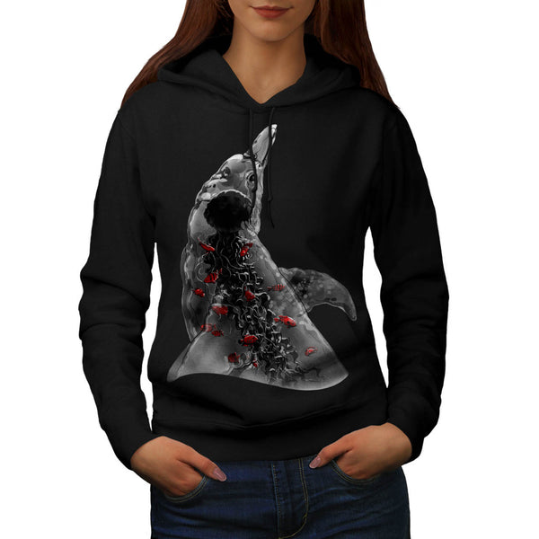 Underwater Dolphin Womens Hoodie