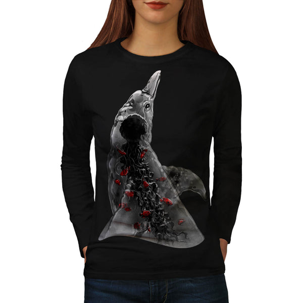 Underwater Dolphin Womens Long Sleeve T-Shirt