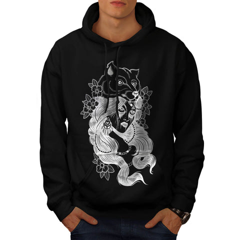 Wild Woman Head Gear Mens Hoodie